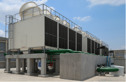 Cooling Tower water treatment system with service by Aqua Clear